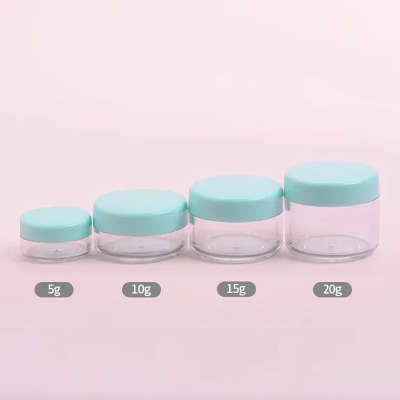 5-20g Make Up Jar Cosmetic Sample Empty Container Small Refillable Bottles Plastic Round Lid Eyeshadow Cream Travel Pot