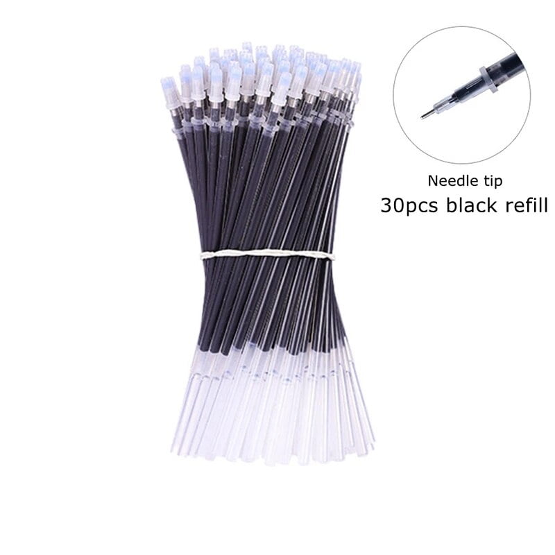 5/23pcs/set Gel Ink Pen Fine Point Gel Pens Refill Ballpoint Pen 0.5mm