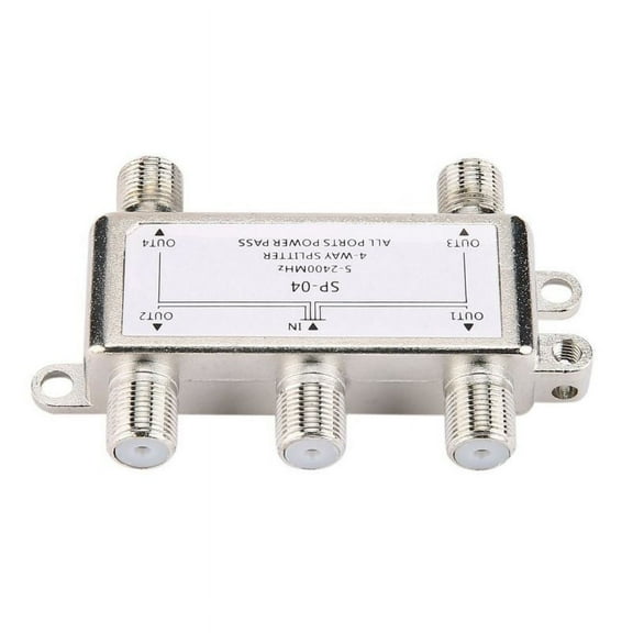 5-2400MHz 4 Way for HD Digital Coax Cable Splitter 4 Channel Satellite/Antenna T