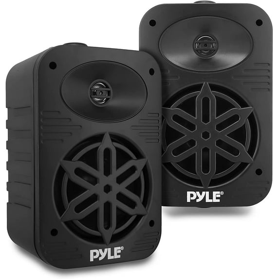5.25” 2-Way Indoor/Outdoor Speaker System - 1/2” High Compliance Polymer Tweeter (Black)