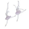 thumbnail image 1 of Kurt Adler Clear/Pink Ballerina Ornament, 2 Assorted, 1 of 1