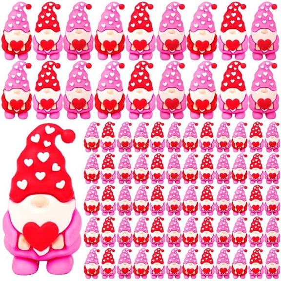 5/25/50/100pcs Valentine's Day mini Gnomes Figurines Statue Gifts for Anniversary Wedding Party Valentine Tiered Tray Table Display Cake Decor