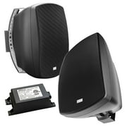 5.25 Bluetooth  5.0 Outdoor Patio Speaker Pair 100W, IP54 Rated, Black BTP525