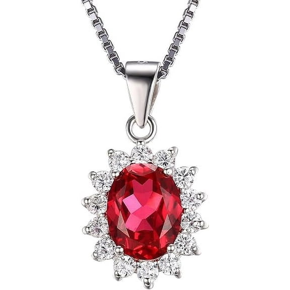 5.25 Carat Natural Ruby Gemstone Teardrop Pendant for Men And Women Panchdhatu Silver plated Birthstone Jewelry