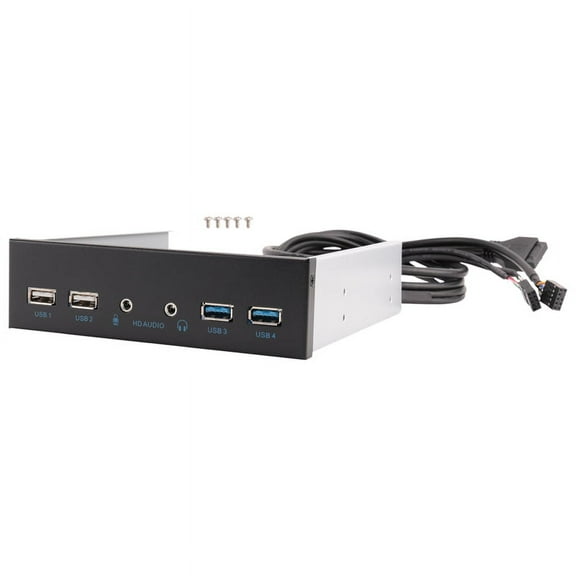 5.25 Inch Desktop Pc Case Internal Front Panel Usb Hub 2 Ports 3.0 And 2.0 With Hd Audio Port 20 Pin Connector