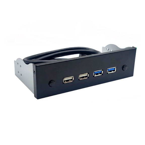 5.25 Inch USB Front CD Driver Board Portable 19 Pin / 9 Pin to USB 3.0 USB 2.0 Hub Front Plate 4 Port CD-ROM Expansion