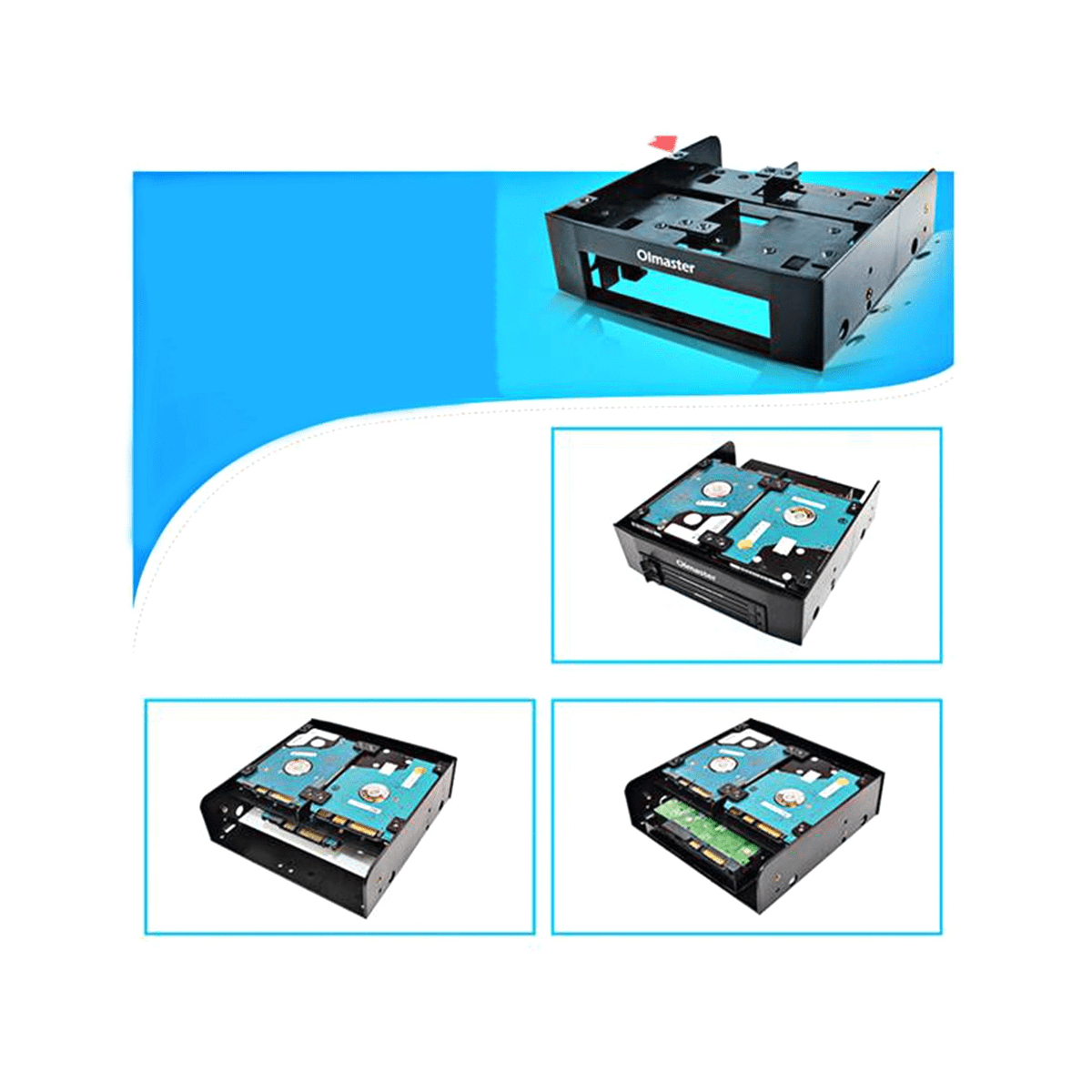 5.25 Inch to 3.5 Inch Drive Bracket MR8801 Hard Disk Conversion Rack