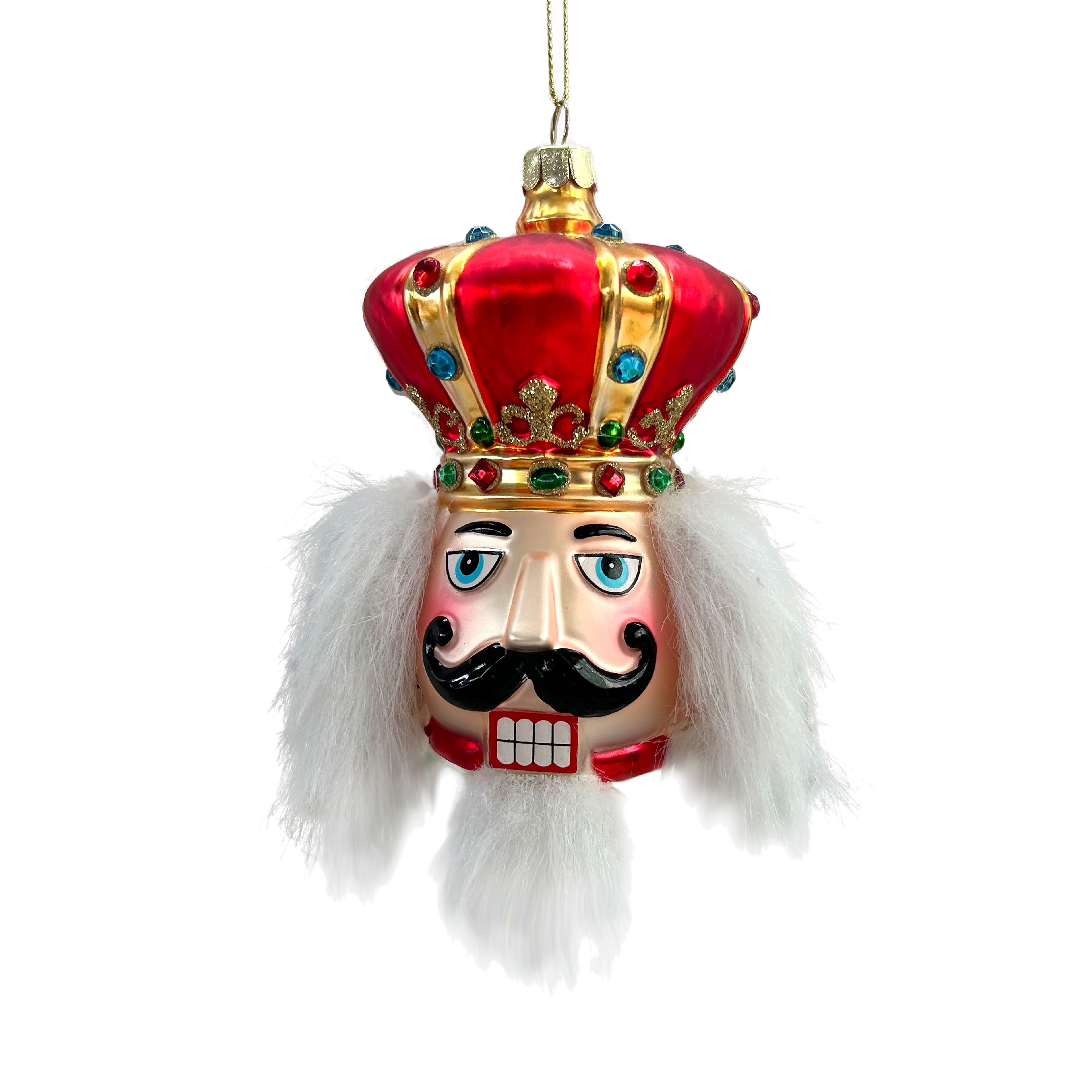 5.25" Nutcracker Head Glass Ornament by Ashland - Christmas and Holiday Home Decor