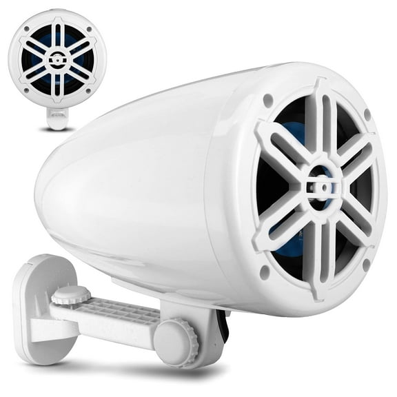 5.25’’ Waterproof Rated Off-Road Speakers - 2-Way Marine Box Speaker System (White)