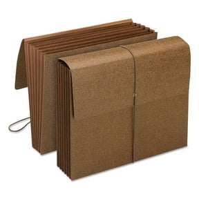 5.25 in. Expanding Partition Wallet with Elastic Cord, Red - Size Letter