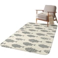 thumbnail image 1 of 5.25'x7.55' Area Rug for Living Room, Abstract Art Fish Grey Non Slip Soft Large Rugs for Bedroom Dining Room Office, Washable Low Pile Rugs Kitchen Floor Mat Coastal Ocean Summer Linen Texture, 1 of 9