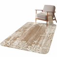 thumbnail image 1 of 5.25'x7.55' Area Rug for Living Room, Brown Coastal Non Slip Soft Large Rugs for Bedroom Dining Room Office, Washable Low Pile Rugs Kitchen Nursery Floor Mat Summer Ocean Sea Ombre Starfish Corals, 1 of 9