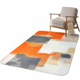 thumbnail image 1 of 5.25'x7.55' Area Rug for Living Room, Burnt Orange Gray Non Slip Soft Large Rugs for Bedroom Dining Room Office, Washable Low Pile Rugs Kitchen Nursery Floor Mat Modern Abstract Oil Painted Geometric, 1 of 9