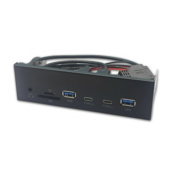 5.25Inch USB3.2 Gen1 Front Panel Featuring 5Gbps Fast Speed Data Transfer 19pin to 2xUSB3.0 2xType C And Auditory