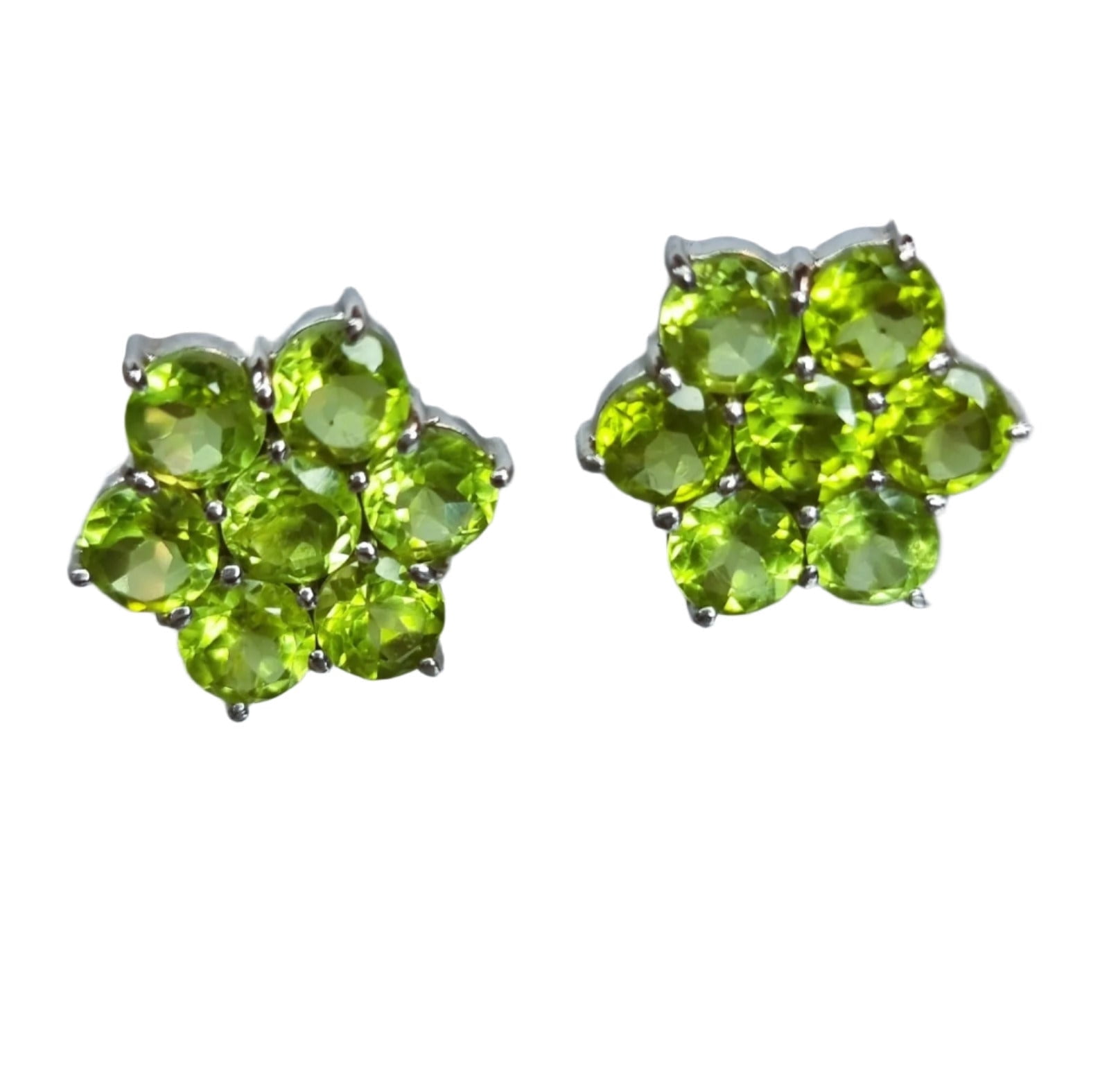 Hannaboya Mint Green Peridot Stud Earrings, 5.25ct
