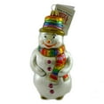 thumbnail image 1 of 5.25In Rainbow Snowman, Glass, Ornament Happy Gay Glbt Crystal Ha053ac, 1 of 2