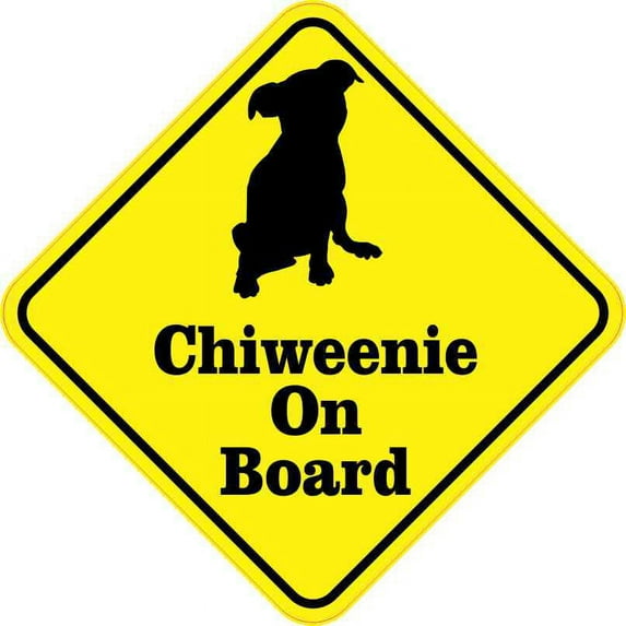 5.25in x 5.25in Chiweenie On Board Sticker