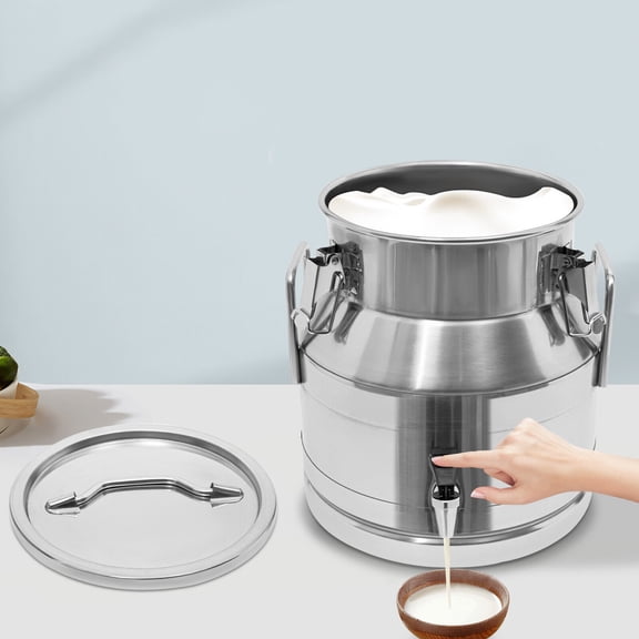 5.28 Gal 201 Stainless Steel Milk Jug with a Faucet Sealed Bucket Milk Can