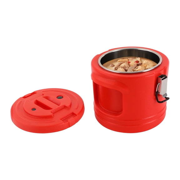 5.28Qt Insulated Food Container, Stainless Steel Container, 5L Commercial Soup Carrier 15 Hours Heat Preservation for Hot and Cold Food Storage Restaurant Canteen Home Lunch Use