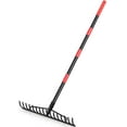 5.2FT Garden Rake, 16 DHF10 Tines Metal Rake with Stainless Steel