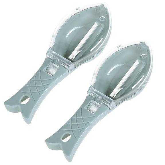 Under $5 2X Manual Fish Scaler with Cover Kitchen Tools,Manual Fish Scaler with Lid Kitchen Tool Blue,Household Kitchen Tools Fishs Scale Scraper Remover with Lid