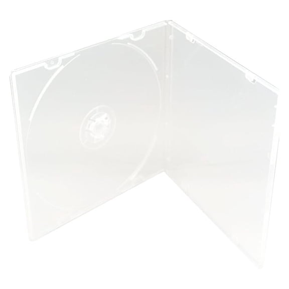 5.2mm CD Cases - 200 Pack Clear Plastic DVD Cases - Slim Jewel Cases Single Disc Storage - PP Material - Durable Protective Cases for CDs DVDs Blu-ray