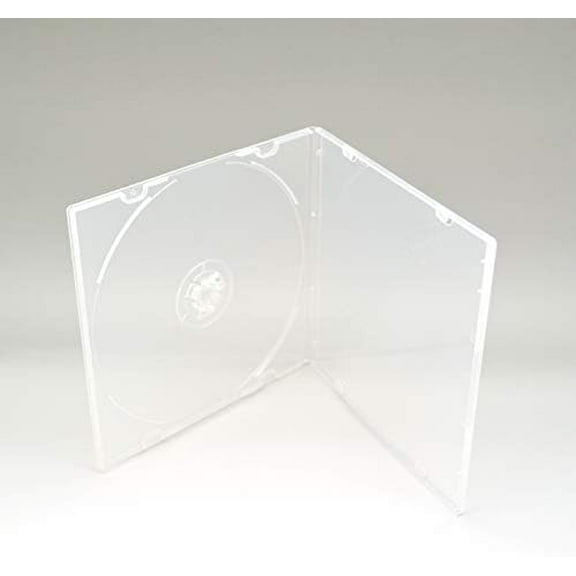 5.2mm Slim Single Clear PP Poly Plastic Cases with Outer Sleeve, 200 Pack.