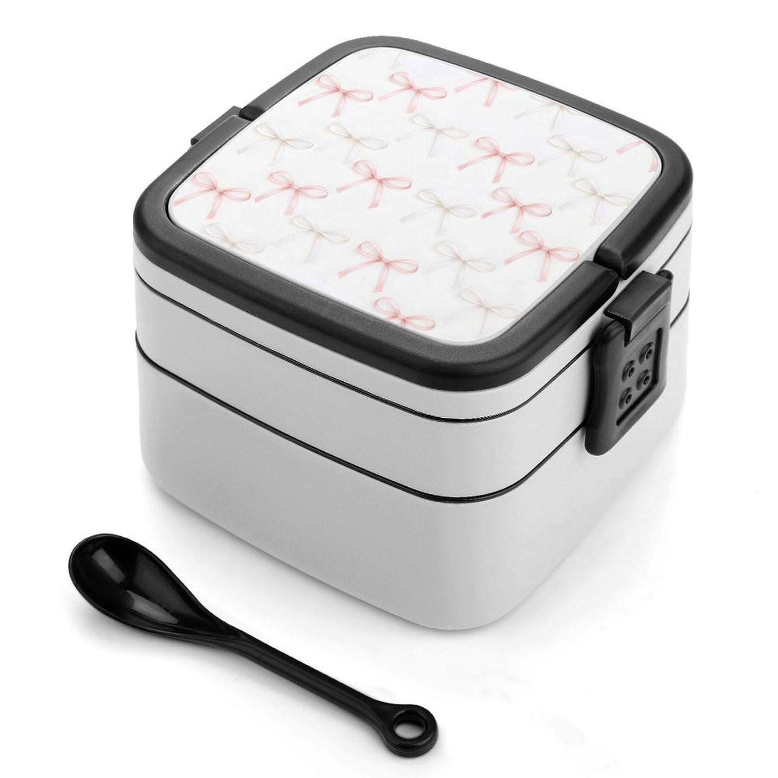 Partition Ribbon 5.3×4.3in Double-Layer Bento Box Sealing Leakproof Partition Design ...
