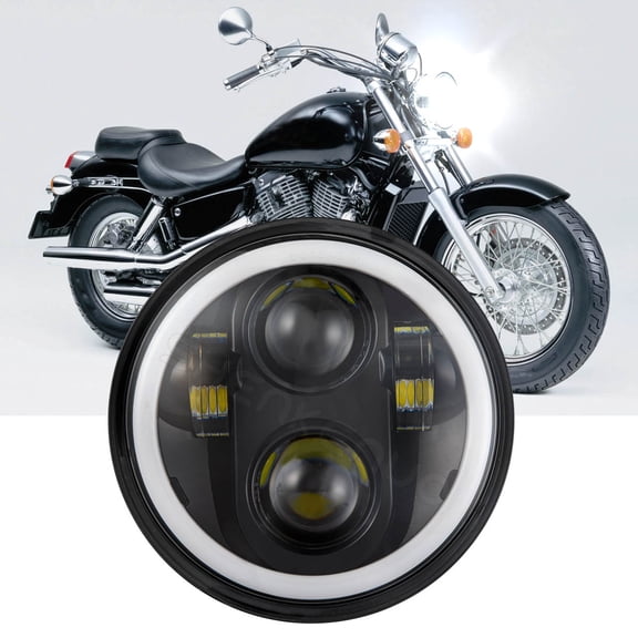 5-3/4 5.75 INCH Headlight with DRL Turn Signal,For Yamaha V Star 250 650 1998-2010 2011 2012 2013 2014,DOT Approved Motorcycle Headlight with Projector Hi-Lo Beam,Pack of 1