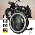thumbnail image 1 of 5-3/4" 5.75 inch Motorcycle LED Headlight with Hi/Lo Beam DRL Turn Signal 5.75 inch Round Angle Driving Light, 1 of 13