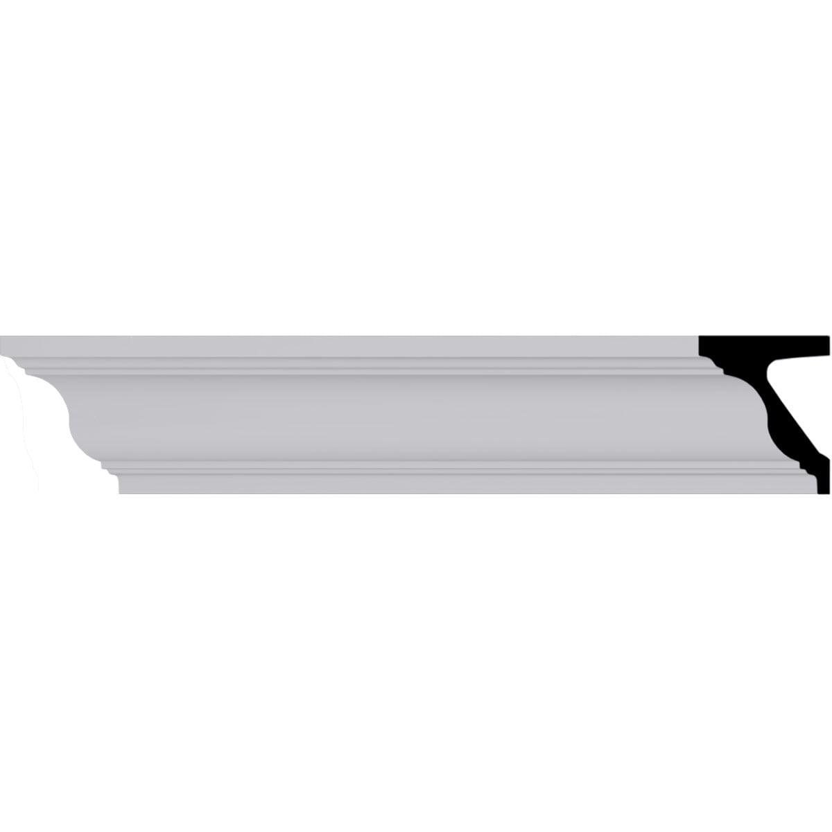 Primed Polyurethane Architectural Crown Moulding 7-ft 10-1/2-in