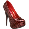 thumbnail image 1 of *5 3/4" Heel Cheetah Glitter Pat W/Concealed PF - Red Cheetah Pat, 12, 1 of 5