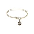 thumbnail image 1 of 5 3/4 inch Oval Eye Hook Bangle Bracelet w/ Shell in Gold-Filled, 1 of 3