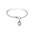 thumbnail image 1 of 5 3/4 inch Oval Eye Hook Bangle Bracelet w/ St. Veronica in Sterling Silver, 1 of 3