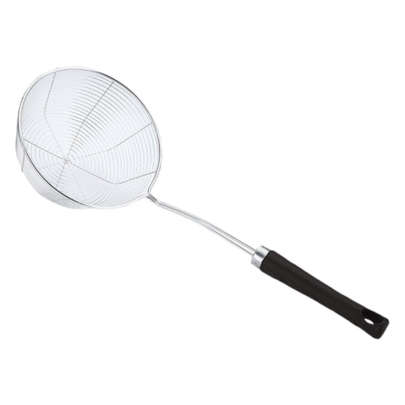 5.3/6/6.9/7.6 Inch Dia Spider Strainer, Stainless Steel Wire Skimmer Spoon Ladle for Frying Pasta, Noodle, Spaghetti, and Food, Asian Style Kitchen Strainer with Handle, 1Pc(Silver1,15.9x6")