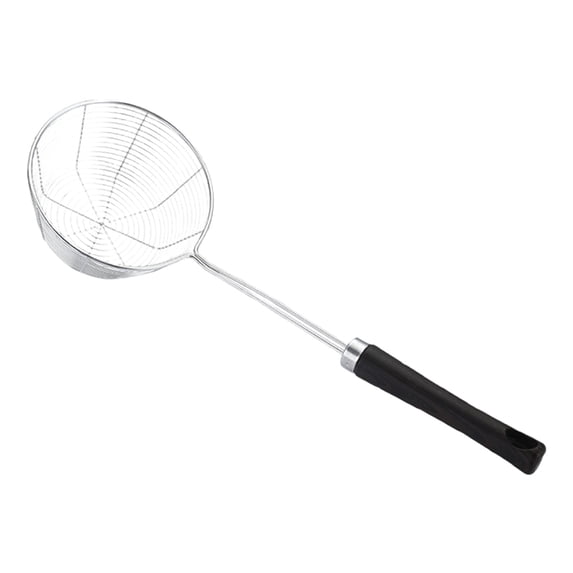5.3/6/6.9/7.6 Inch Dia Spider Strainer, Stainless Steel Wire Skimmer Spoon Ladle for Frying Pasta, Noodle, Spaghetti, and Food, Asian Style Kitchen Strainer with Handle, 1Pc(Silver,15.5x5.3")