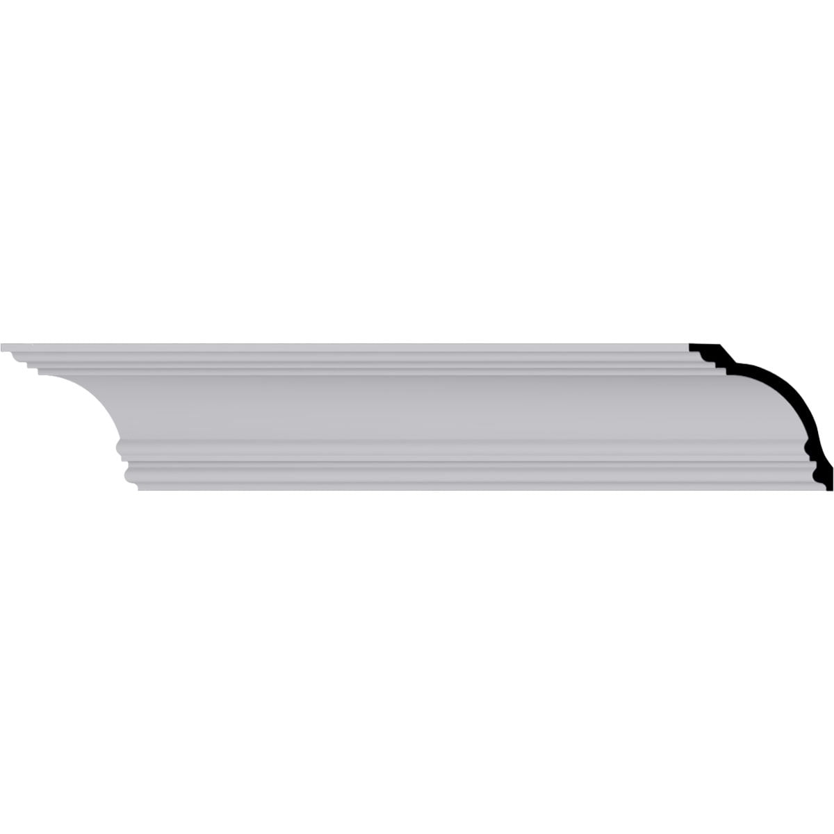 White Polyurethane Diane Crown Moulding 94.5" Length