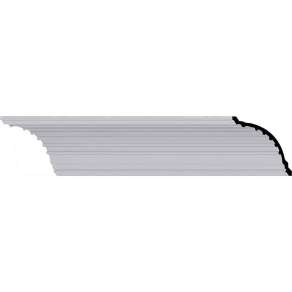 5 3/8"H x 5 3/8"P x 7 1/2"F x 94 1/2"L, Foster Cove Crown Moulding