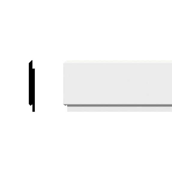 5 3/8"H x 5/8"P x 108"L Shiplap/Nickel Gap Planking Moulding, PVC