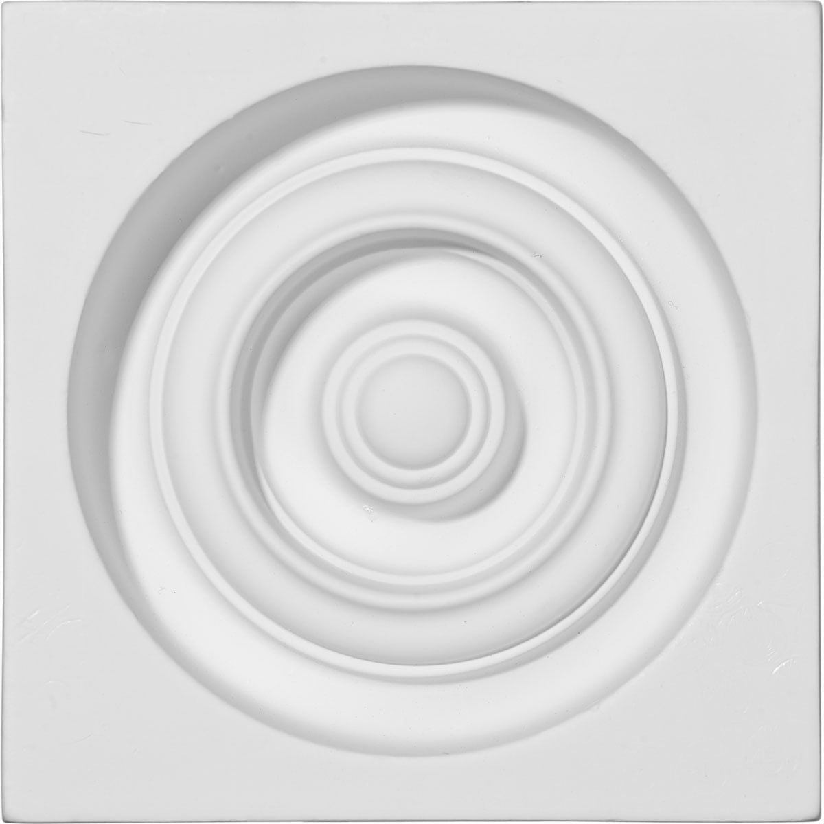White Primed Polyurethane Reece Plinth Block 5.38"