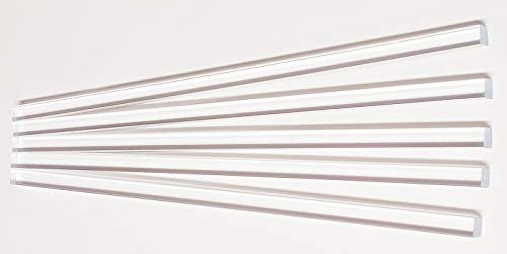 5 3/8” X 3/8" X 12” Long Square Clear PLEXIGLASS Lucite Plastic Rod