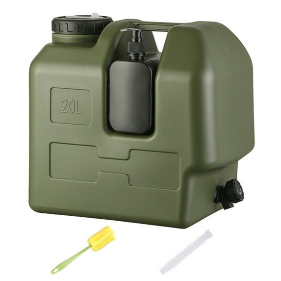 5.3 Gallon/20L Water Bottle, Camping Water Container, BPA-Free Water Storage with Tap, Leak-Free Portable Emergency Water Tank, Suitable for Outdoor Hiking, Camping and Picnic Supplies