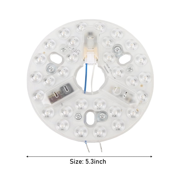 5.3" LED Ceiling Fan Light Kit, 15W, 3CCT, Warm/Neutral/Cool White, Easy Retrofit