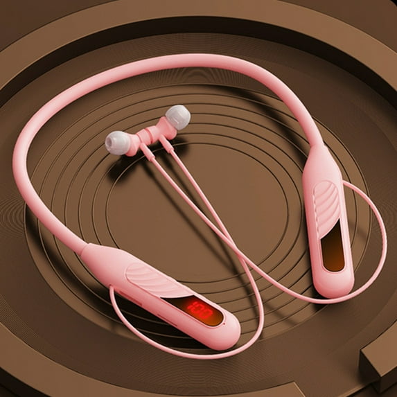 5.3 Neckband Headphones, Around the Neck Bluetooth Headphones with Noise Cancelling Microphone, Bluetooth Headset with long Playtime, Neck Earphones Stereo Bass, for Music, Conference, Video, Call