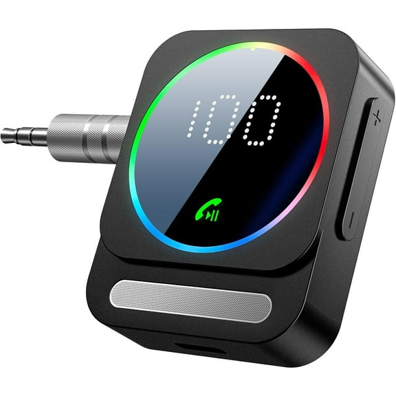 5.3 Receiver for , Audio Adapter for / Stereo/Wired Headphones/Speaker, Aux Adapter, Dual AUX Outputs, RCA AUX 3.5mm Music Receiver