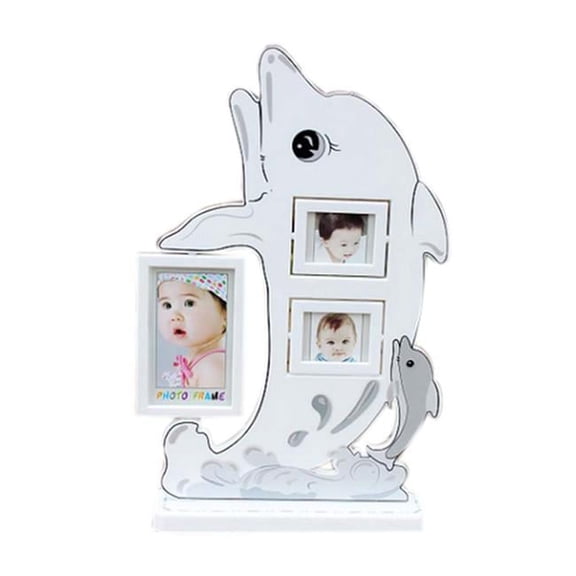 5 & 3 in. Creative Cartoon Swing Sets Childrens Photo Frame Dolphin Model