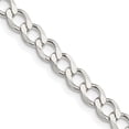 thumbnail image 1 of 5.3 mm Sterling Silver Semi Solid Flat Curb Chain, White, 1 of 1