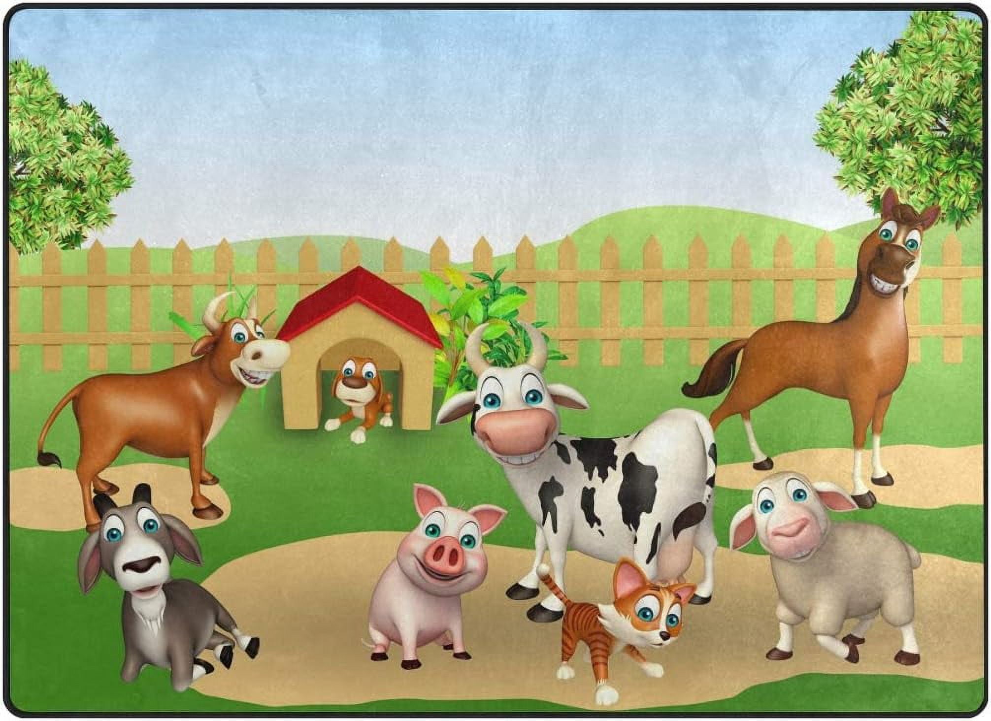 5-3-x-4-63-x-48-inch-area-rug-pad-3d-rendered-farm-animals-nursery
