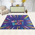 thumbnail image 1 of 5'3" x 4' (63 x 48 inch) Area Rug, Pad Welcome Back with Burst Explosion Nursery Rugs Floor Mat for Kids Playing Room Living Room Bedroom, 1 of 6