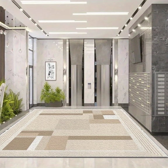 5.3'x7.5' Carpet For Stairs Non Slip Carpet Non Slip Grip Farmhouse Area Rug Medium Pile Area Rug Textured Area Rug